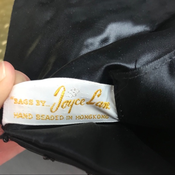 Vintage Joyce Lane Black Hand-Beaded Clutch - Picture 4 of 6